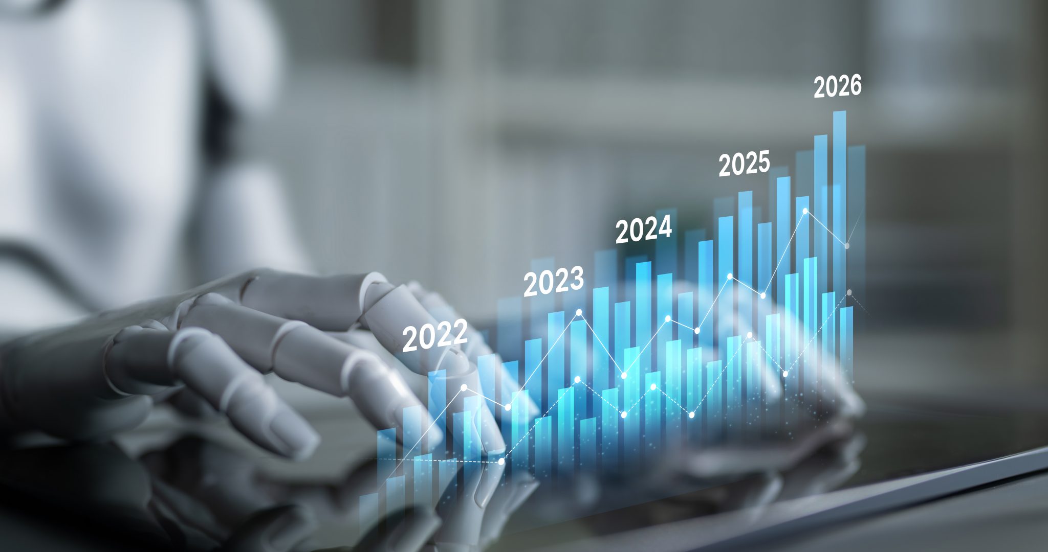 Ai-generated,Image,Showing,Data-driven,Projection,Of,Business,Performance,Trends,Across